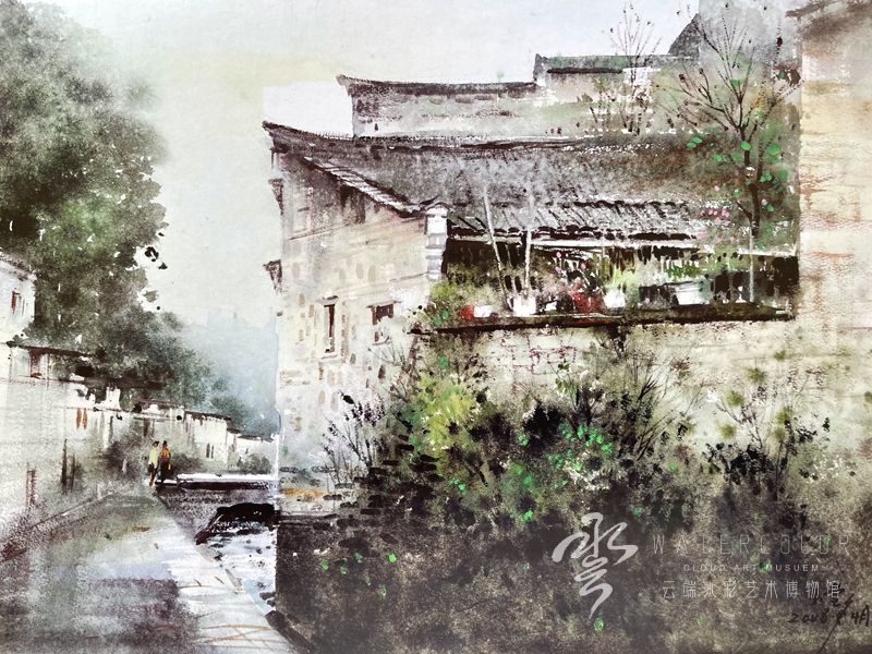 袁玉堂 《徽州印象》 76*56cm 2008年